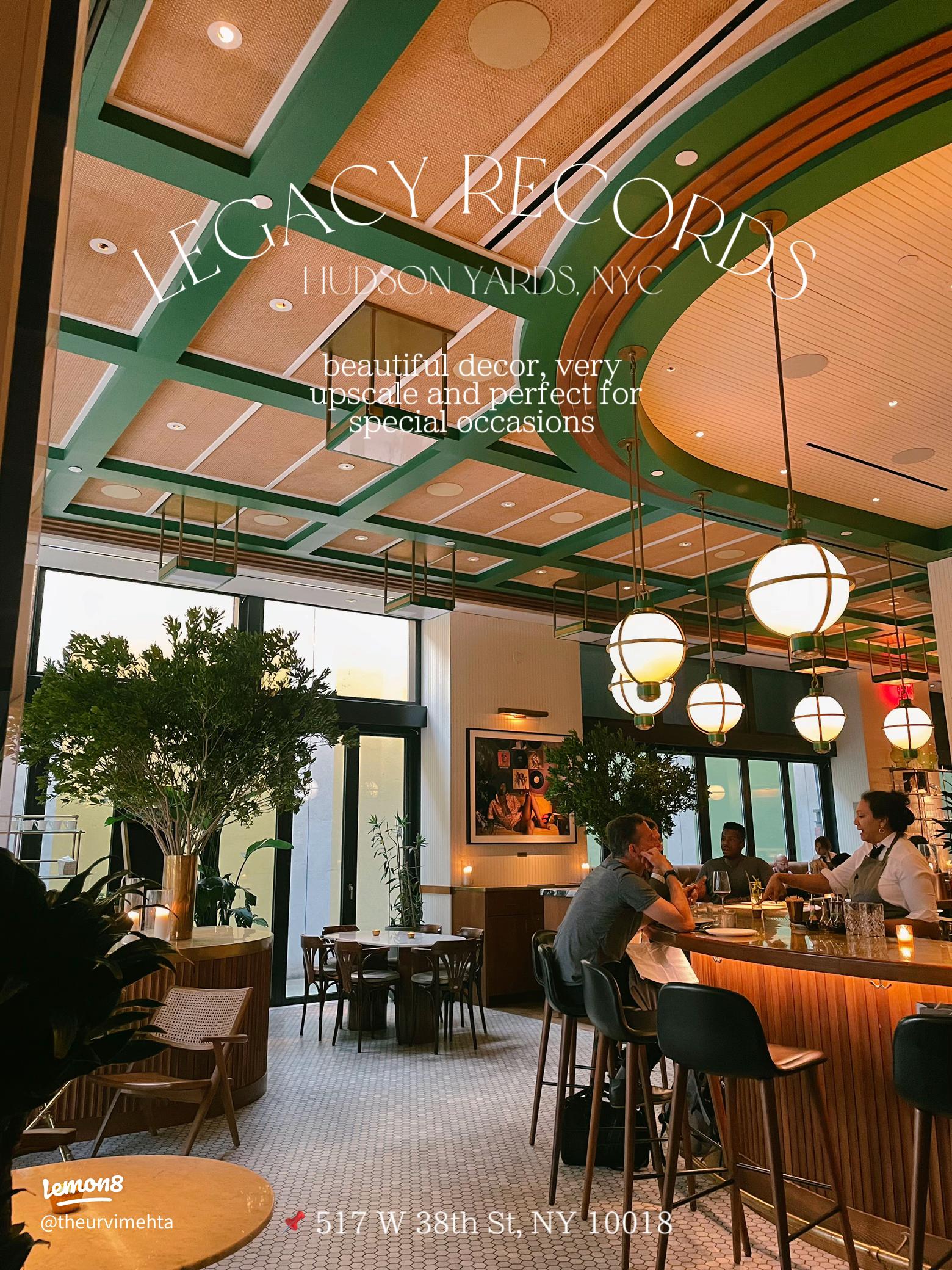 Legacy Records Restaurant elegant dining room in the historic NYC recording studio venue